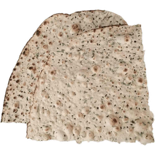 نان تنوری کنجد وسبزیجات مزرعه
