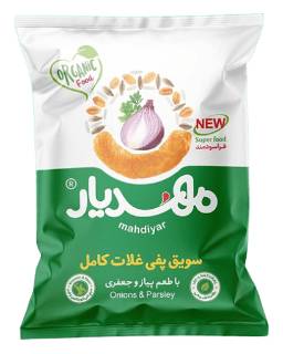 سویق پفی غلات کامل باطعم پیازجعفری مهدیار