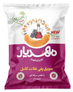 سویق پفی غلات کامل باطعم سرکه‌ای مهدیار